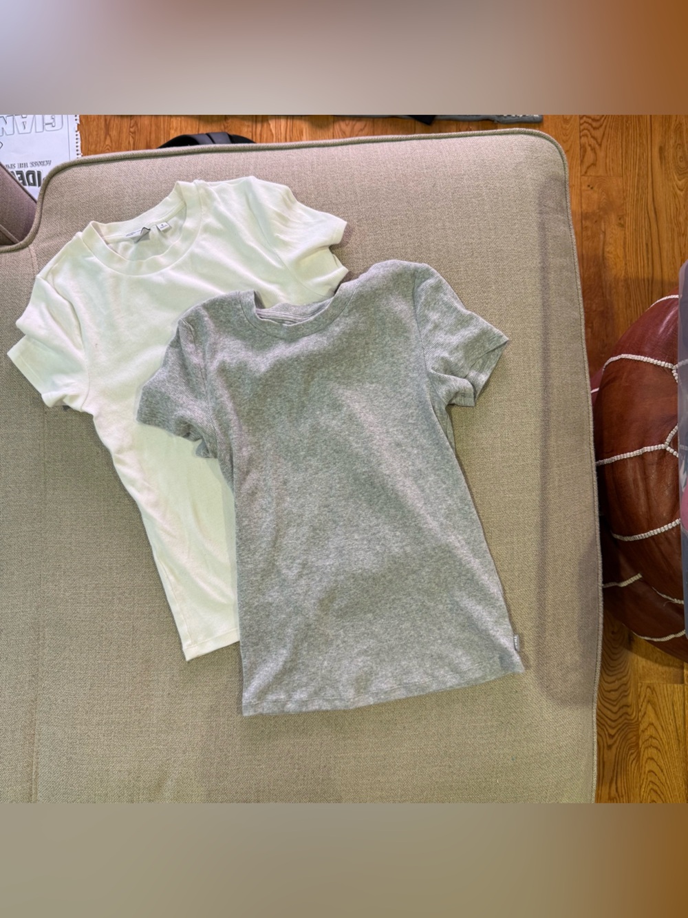 TNA Women’s Short Sleeve Tee Set - Gray & White